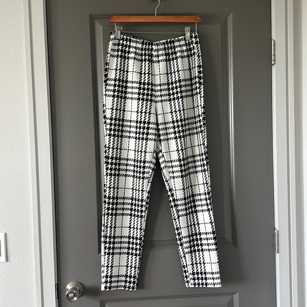 SHEIN plaid straight leg work pants (very comfy)